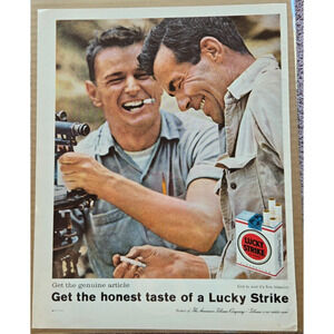 Vintage Lucky Strike Cigarette Print Ad 1958 Look Magazine